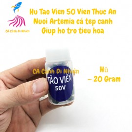 Tảo viên xoắn 50 viên - Thức Ăn Nuôi Artemia Cá Tép Cảnh hũ Nhỏ 20 gram