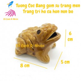 Tượng cóc ếch bằng gốm sứ tráng men trang trí hồ cá tiểu cảnh hòn non bộ