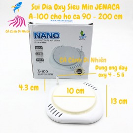 Sủi đĩa oxy siêu min size 10 cm JENECA A-100 cho hồ cá cảnh 90 - 200 cm