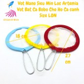 Vợt Nano lọc Artemia size LỚN 18 cm - Vợt lưới mịn vớt cá bobo cho hồ cá