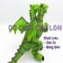 Đồ chơi rồng xanh 2 đầu có cánh bằng cao su dùng pin JX106-3A