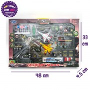 Hộp đồ chơi xe máy bay công trình quân sự bằng sắt 40 chi tiết MZ837