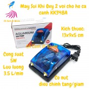 Máy sục sủi khí oxy 2 vòi 5W KAOKUI KK348A cho hồ bể cá cảnh