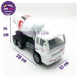 Đồ chơi xe hồ trộn bê tông TRẮNG V18 chạy trớn 2055
