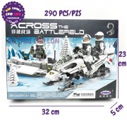 Hộp đồ chơi lắp ráp xe trượt tuyết Across Battlefield 290 miếng XB06009