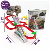 Hộp đồ chơi khủng long leo thang 2 tầng có đèn nhạc1112-2