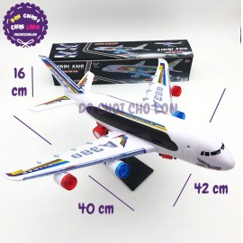 Đồ chơi máy bay dân dụng có chân trống chạy pin đèn nhạc 20811B
