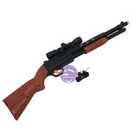 Hộp đồ chơi súng shotgun Raiders dùng pin có đèn nhạc