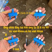 Ống chia dây sủi khí Oxy 2,3 đầu từ 8li ra 4li có van khóa cho hồ cá cảnh