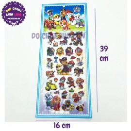 Hình dán sticker nổi 3D hình chó cứu hộ Paw Patrol