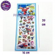 Hình dán sticker nổi 3D hình đội bay siêu đẳng Super Wings