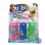 Vỉ đồ chơi 3 bình thổi bong bóng xà phòng & vợt