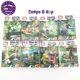 Bộ 8 hộp đồ chơi lắp ráp Ninja 2 in 1 YL817