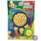 Vỉ đồ chơi làm bánh Pizza Fast Food Playset