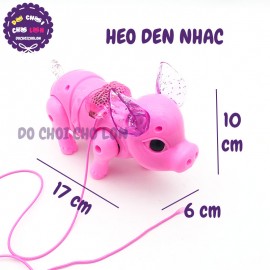 Đồ chơi chú HEO biết đi có dây dắt dùng pin đèn nhạc