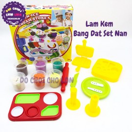 Hộp đồ chơi làm bánh kem bằng đất sét nặn 6 hũ & khuôn 8520