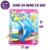 Đồ chơi súng thổi bong bóng cá heo bóp tay 1 bình P8458A