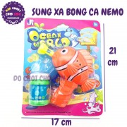 Đồ chơi súng thổi bong bóng cá NEMO bóp tay 1 bình P8448A