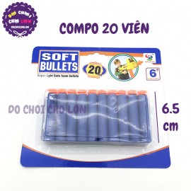 Vỉ đạn xốp 20 viên dài 6.5 cm cho súng bắn xốp 7000B-3