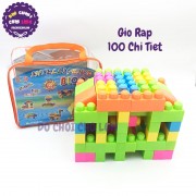 Giỏ đồ chơi lắp ráp, xếp hình 100 mảnh ghép bằng nhựa FX8015
