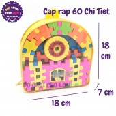 Cặp đồ chơi lắp ráp bánh xe 60 mảnh ghép bằng nhựa FX225