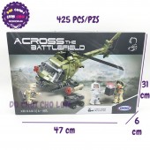 Hộp đồ chơi lắp ráp trực thăng chiến đấu Across Battlefield 425 miếng XB06013