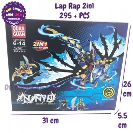 Hộp đồ chơi lắp ráp Ninja rồng (SQIFFY) 2in1 295 miếng 637B