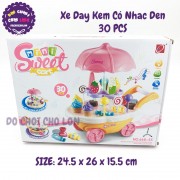 Hộp đồ chơi xe đẩy kem 30 chi tiết dùng pin có nhạc đèn 668-55