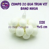 Bộ đồ chơi 20 quả trứng vịt bằng nhựa túi lưới SIZE 4x5 cm