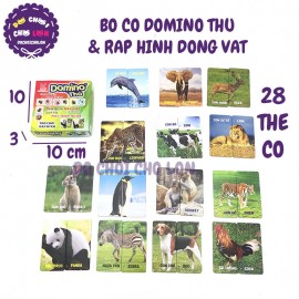 Bộ cờ Domino Thú và Ráp Hình Động Vật cho bé LHT KDT