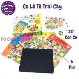 Cờ Lô Tô Trái Cây bằng nhựa Melamine 20 con cờ LHT KLTTC