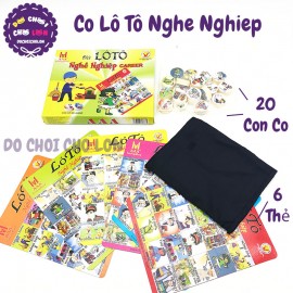 Cờ Lô Tô Nghề Nghiệp bằng nhựa Melamine 20 con cờ LHT KLTNN