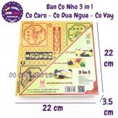 Bộ bàn cờ 3 in 1: Cờ Cá Ngựa, Cờ Vây, Cờ Caro nhỏ LHT B31NVCCN