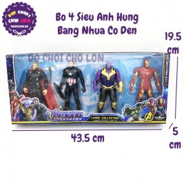 Đồ chơi mô hình 4 siêu anh hùng Thor,Captain,Thanos,Iron có đèn B88614