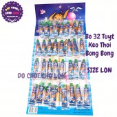Vỉ đồ chơi 32 tuýp keo LỚN thổi bong bóng cho bé