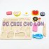 Đồ chơi thớt cắt SUSHI & dao bằng gỗ hít nam châm C14207