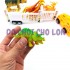 Đồ chơi xe tải đầu kéo 8 bánh chở động vật bằng nhựa chạy trớn 658-10