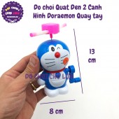 Đồ chơi quạt đèn Doraemon 2 cánh quay tay 2688-3