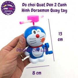 Đồ chơi quạt đèn Doraemon 2 cánh quay tay 2688-3
