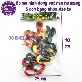 Đồ chơi mô hình 6 CON rắn hổ mang World Reptiles 666M33