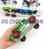 Đồ chơi xe đầu kéo 2 tầng chở xe mô tô, công trình chạy trớn 688-2A