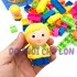 Giỏ đồ chơi lắp ráp xếp hình 2 BÉ BABY 62 mảnh túi lưới 068-46