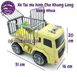 Đồ chơi xe tải chở khủng long & cây bằng nhựa size LỚN 800-12