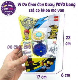 Vỉ đồ chơi con quay Yoyo bằng sắt có khóa mở vặn 66188A