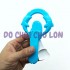 Vỉ đồ chơi quạt bóp cầm tay hình cá heo bằng nhựa (1 cái)