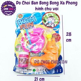 Đồ chơi bắn bong bóng xà phòng hình chú voi kèm khay 789-8A