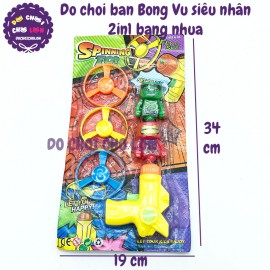 Vỉ đồ chơi súng bắn bông vụ 2 in 1 2SN & 3 chong chóng 999-7C
