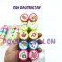 Bộ 10 con dấu đồ chơi cho bé in hình số, trái cây hoặc mặt cười