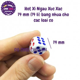 Hột xí ngầu xúc xắc 14 mm bằng nhựa cho các loại cờ