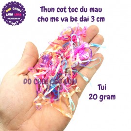 Thun cột tóc đủ màu 20 gram cho mẹ và bé dài 3 cm